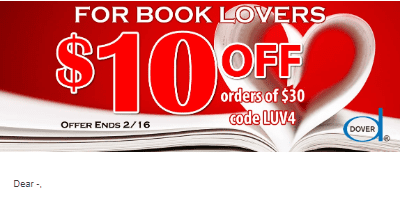 Just For Book Lovers $10 Coupon