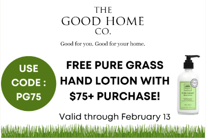 FREE PURE GRASS HAND LOTION WITH $75+ PURCHASE! Don't Miss Out!